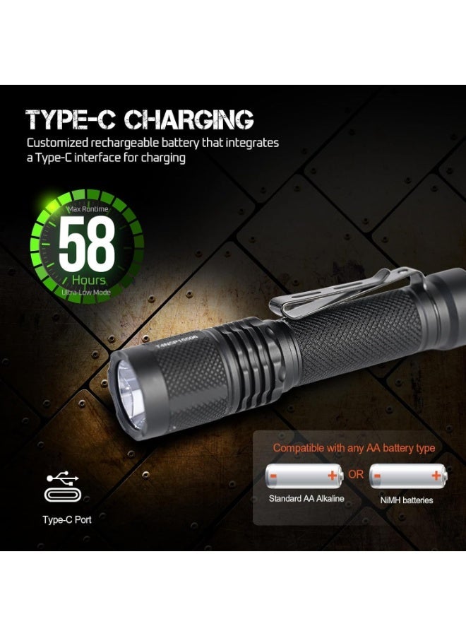 Acebeam TAC AA 2.0 Tactical Flashlight, 1000 Lumens, 360 Meters Long Range, Dual Fuel Rechargeable EDC (Camping, Emergency, Everyday Carry) - Image 2
