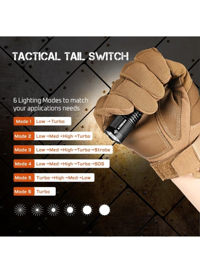 Acebeam TAC AA 2.0 Tactical Flashlight, 1000 Lumens, 360 Meters Long Range, Dual Fuel Rechargeable EDC (Camping, Emergency, Everyday Carry) - Image 5