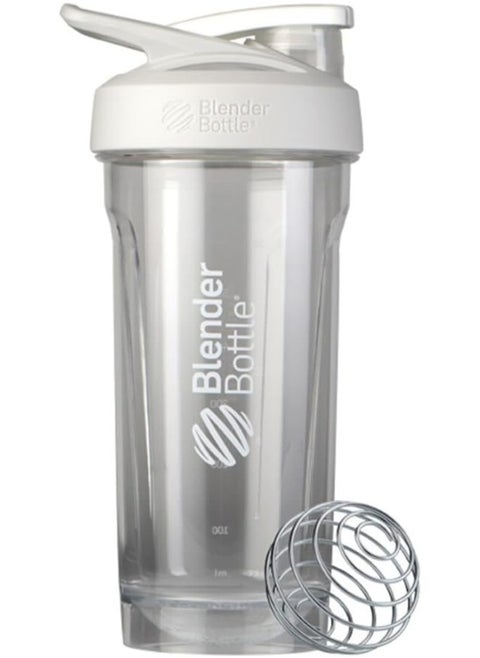 Blender Bottle Strada Shaker Cup Perfect for Protein Shakes and Pre Workout, 28-Ounce, White
