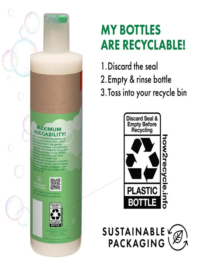 BUDDY BISCUITS Buddy Grooming Wash 2 in 1 Dog Shampoo, Green Tea & Bergamot, 16 oz. Bottle - Image 4