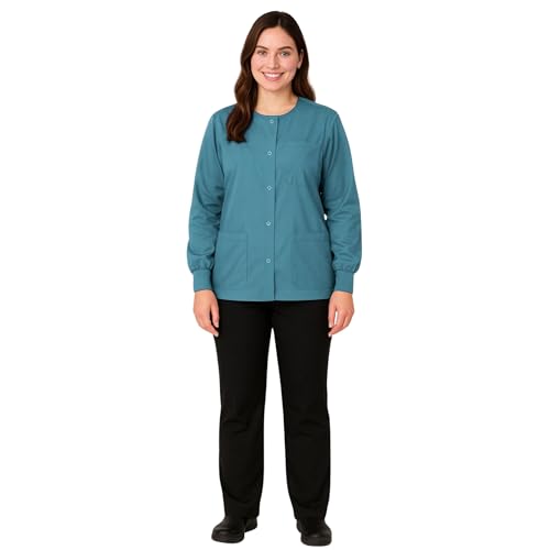 M&M SCRUBS Women's Scrub Jacket Medical Scrub Jacket M Misty Green - Image 5