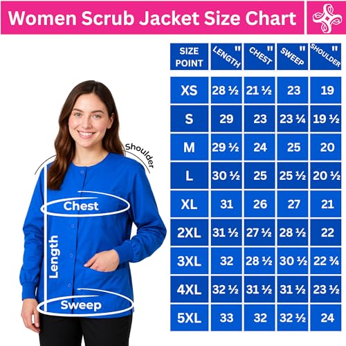 M&M SCRUBS Women's Scrub Jacket Medical Scrub Jacket M Misty Green - Image 4