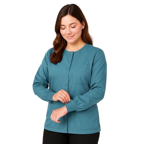 M&M SCRUBS Women's Scrub Jacket Medical Scrub Jacket M Misty Green - Image 3