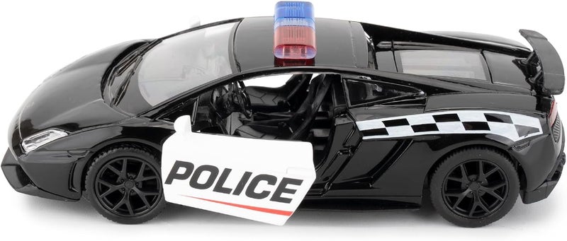 BDTCTK Global flexible assemble picks 1/36 Scale Lamborghini Gallardo Police Car Model, Zinc Alloy Die-Cast Pull Back Vehicles Kid Toys for Boy Girl Gift Various color options - Image 5