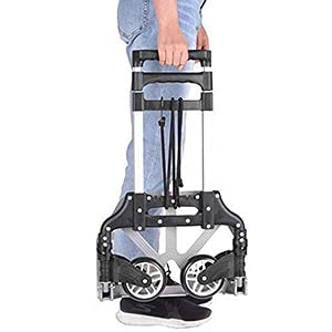 Gikvni 80 Kg Folding Stainless Steel Fordable Hand Truck Heavy Luggage Trolley Carts with Wheel (Multicolor) - Image 5