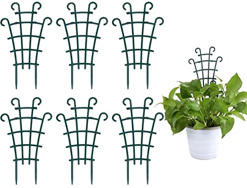 UWIOFF Indoor Small Trellis, 6Pcs Plant Trellis for Climbing Plants Trellis for Potted Plants Stackable Plastic Pot Plant Support Trellis for Indoor Outdoor Hoya Vines Pothos Houseplants - Image 1