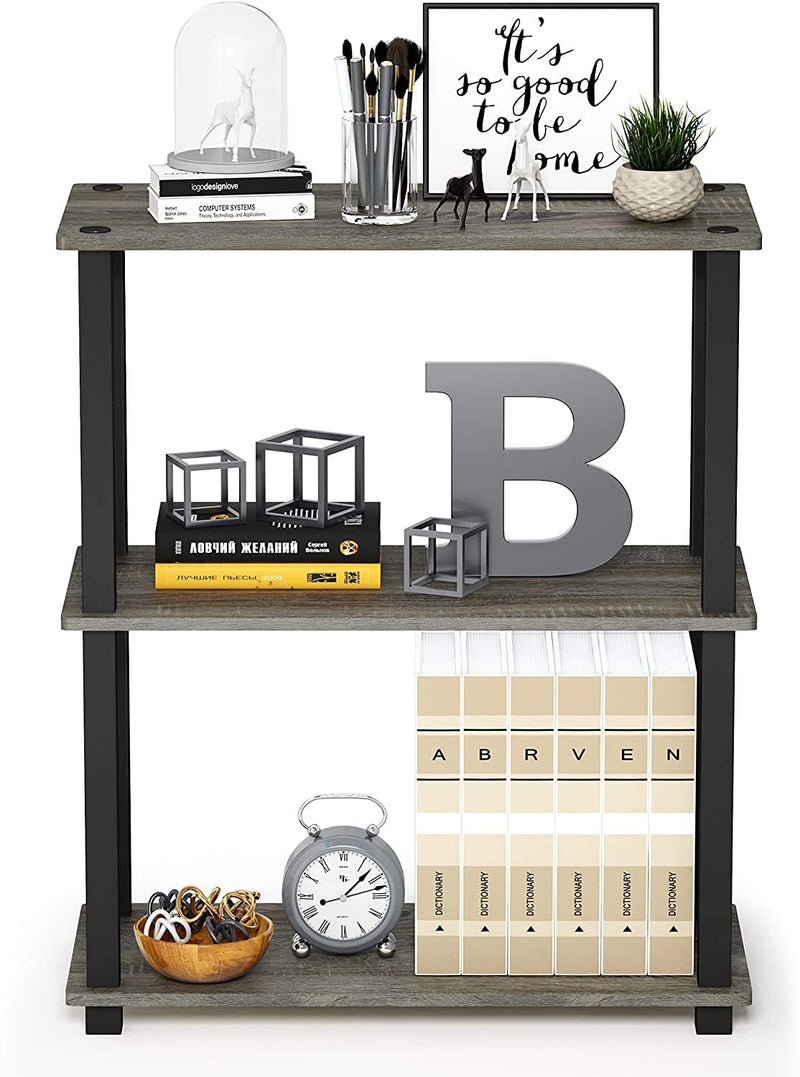 STAR WORK 3Tier Storage Shelf Rack Stand TurnNTube End Table Corner Display Rack Hallway Living Room Metal Easy Assembly Space Saving Industrial Rectangle 3 - Image 5