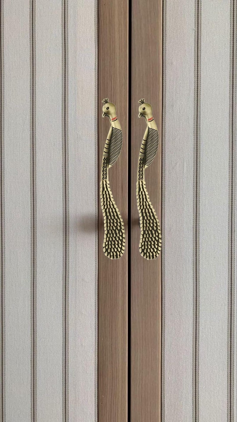 FAST Cp16 Brass Antique Peacock Cabinet Handles for Door Pull Handle (8 Inch 2Pcs) - Image 1