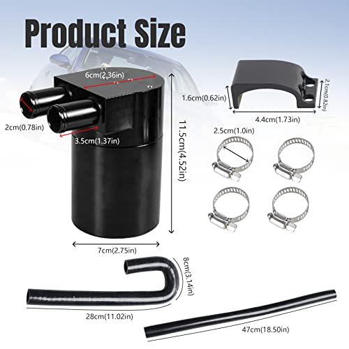 YESHMA Reservior Oil Catch Can Tank with Silicone Radiator Hose Compatible with BMW N54 335i 135i E90 E92 E82 2006-2010 - Image 3