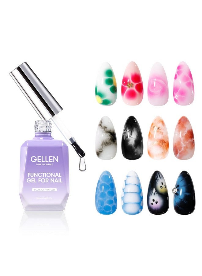 Gellen Blooming Gel - 18ml Clear Blooming Nail Polish Soak Off UV Gel for Spreading Marble Effect,Nail Art Gel Christmas DIY Salon Manicure Design Home - Image 1