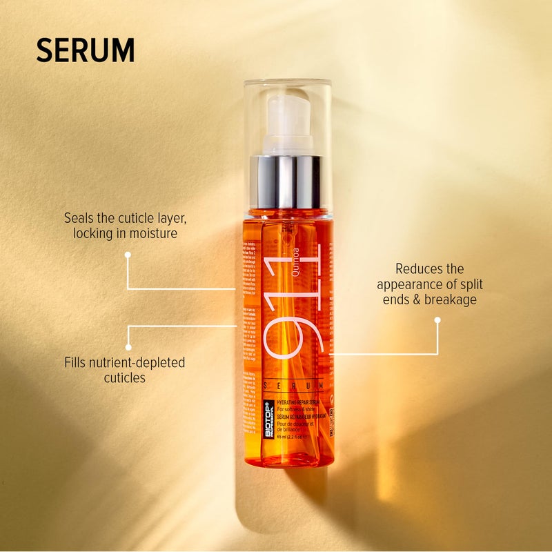 Biotop Professional 911 Quinoa Smoothing Serum - Hair Serum For Frizzy and Damaged Hair to Repair and Promote Shine - UV + Heat Protectant (2.2 Oz / 65ml) - Image 2