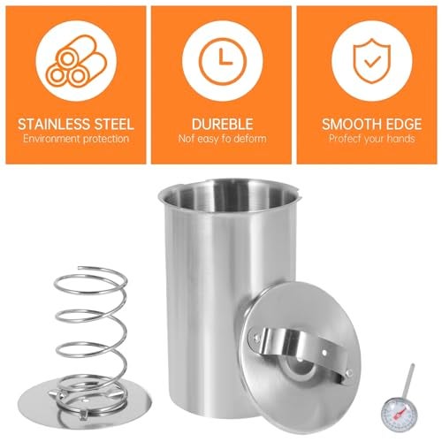 FALESOUL Stainless Steel Ham Maker Meat Press Cooker for Making Healthy Homemade Deli Meat with Thermometer Homemade Deli Meats Press Marker Machine for Meats Pork Seafood Beef Fish Poultry - Image 5