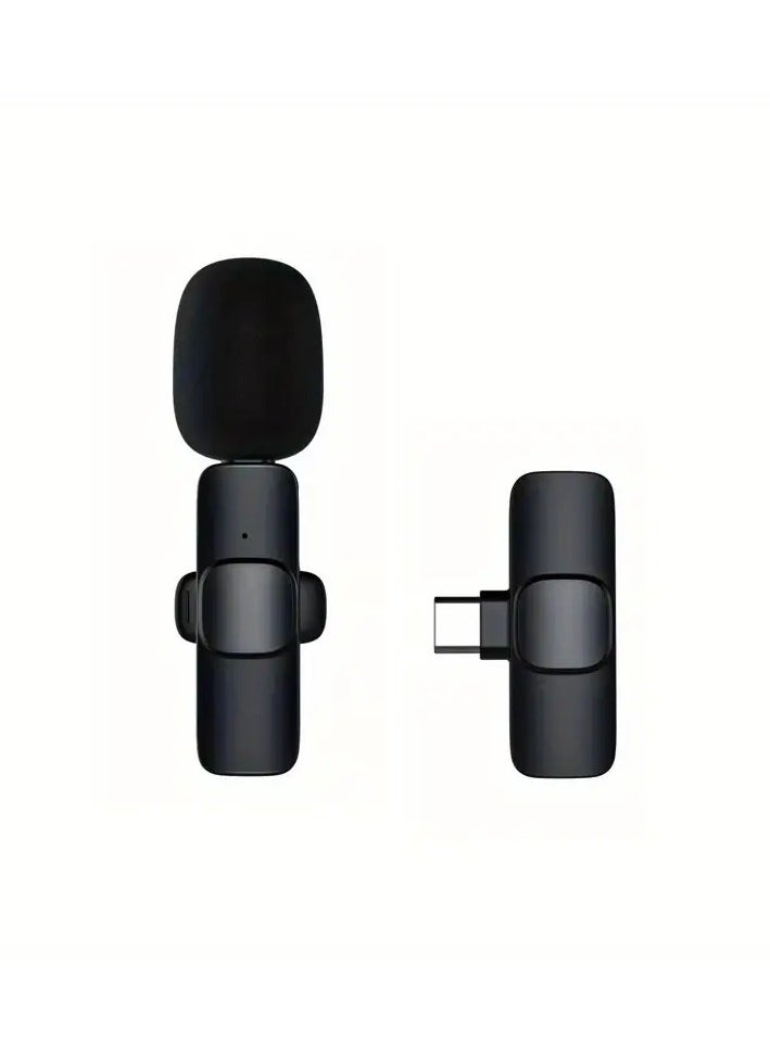 OPERIE - Wireless Microphone For USB-C Smartphone, Laptop, Wireless Microphone With Windshield For Audio Video Recording Live Gaming Interview Vlogging - Image 1