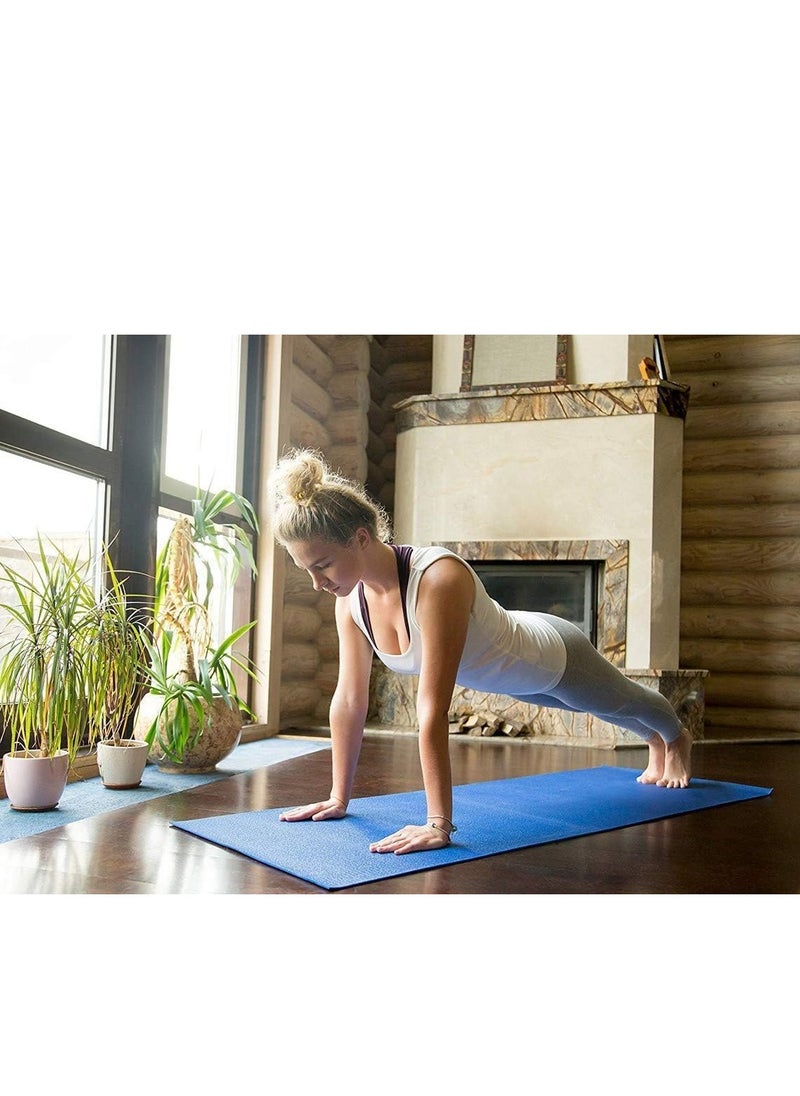 Plan A 3mm Thick Non Slip Rubber Mat Ideal for Home Workout and Gyms, Eco-Friendly EVA Yoga Mat for Yoga, Pilates, Fitness with Carrying Strap  - Image 2