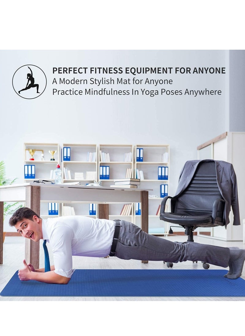 Plan A 3mm Thick Non Slip Rubber Mat Ideal for Home Workout and Gyms, Eco-Friendly EVA Yoga Mat for Yoga, Pilates, Fitness with Carrying Strap  - Image 4
