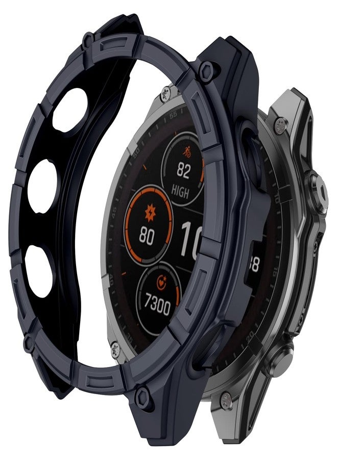 ISABAKE Protector Case for Fenix 8 Solar 51mm, Soft TPU Shockproof Bumper Shell Cover for Fenix 8 51mm Solar Smartwatch - Image 1