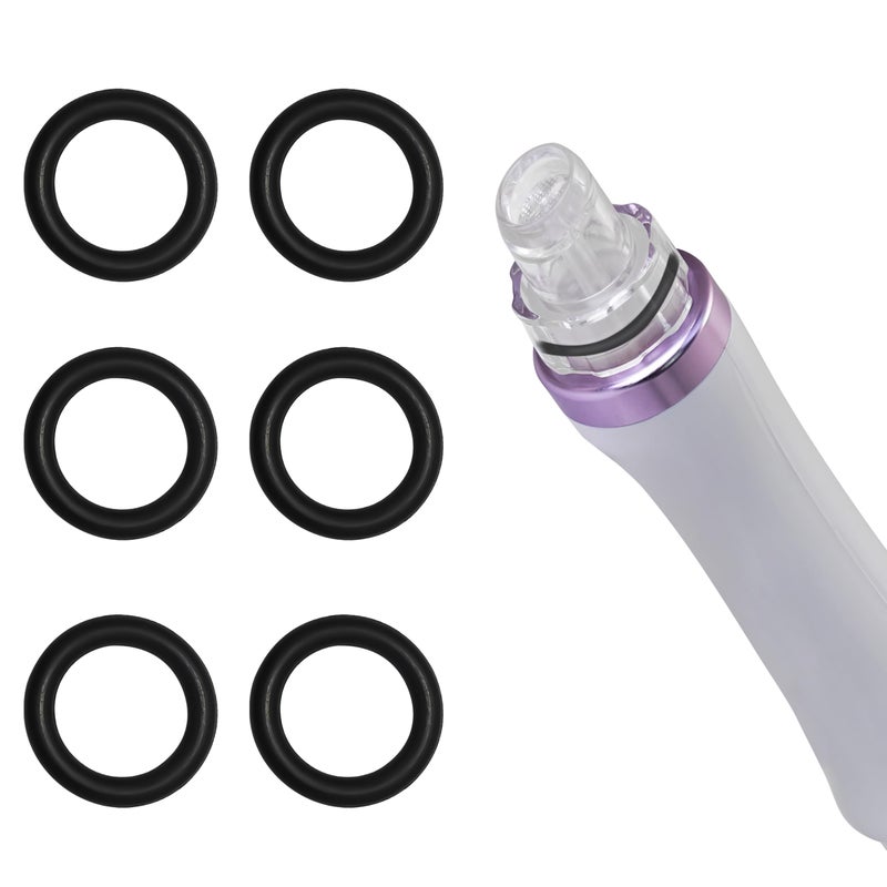 Elitzia 6PCS Black Rubber Rings for Plastic Cap Facial Machine Spare Parts Facial Skin Care Beauty ETBRR01 - Image 2