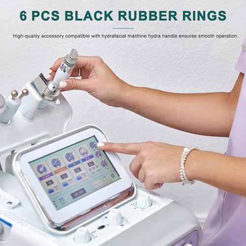 Elitzia 6PCS Black Rubber Rings for Plastic Cap Facial Machine Spare Parts Facial Skin Care Beauty ETBRR01 - Image 3
