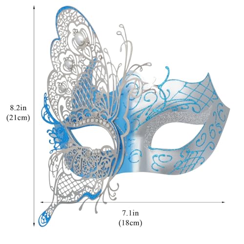 Coddsmz Mysterious Venetian Butterfly Shiny Butterfly Lady Masquerade Halloween Mardi Gras Party Mask - Image 3