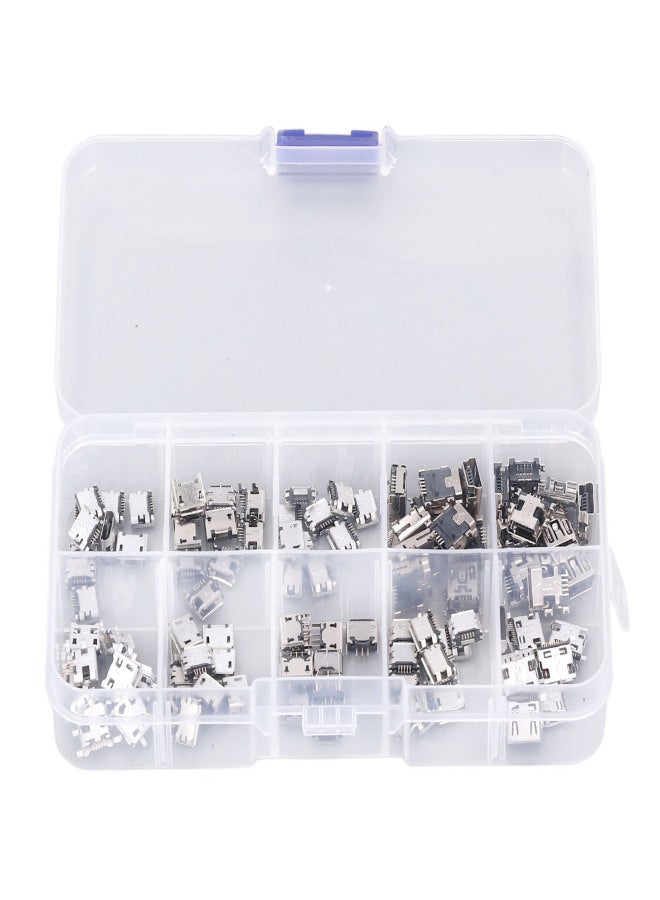 100Pcs Micro MINI USB Female Plug Connector USB Jack Connector for Household Appliance - Image 1