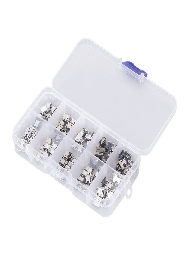 100Pcs Micro MINI USB Female Plug Connector USB Jack Connector for Household Appliance - Image 2