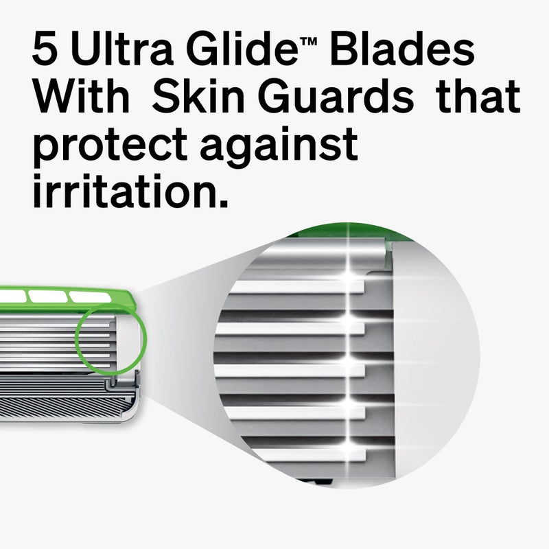 Schick Hydro Sensitive Razors for Men | 5-Blade Mens Razors for Shaving, 1 Mens Razor Handle with 17 Razor Blades Refills - Image 3