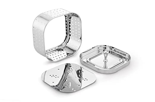 DiBha Stainless Steel Square Shape Paneer Cheese/Tofu/Sprouts Maker/Mould/Press Maker, Color - Silver (Capacity - 700ml) - Image 1