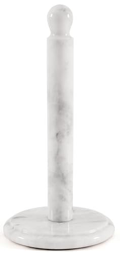 Radicaln White Marble Paper Towel Holder Countertop 125 Inch Towel Stand for Bathroom Kitchen Premium Handmade Countertop Towel Holder Elegant Durable Design - Image 1