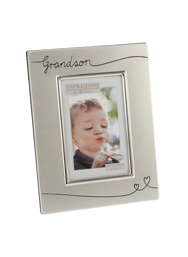 Oaktree Gifts Silverplated Grandson Photo Frame 4 x 6