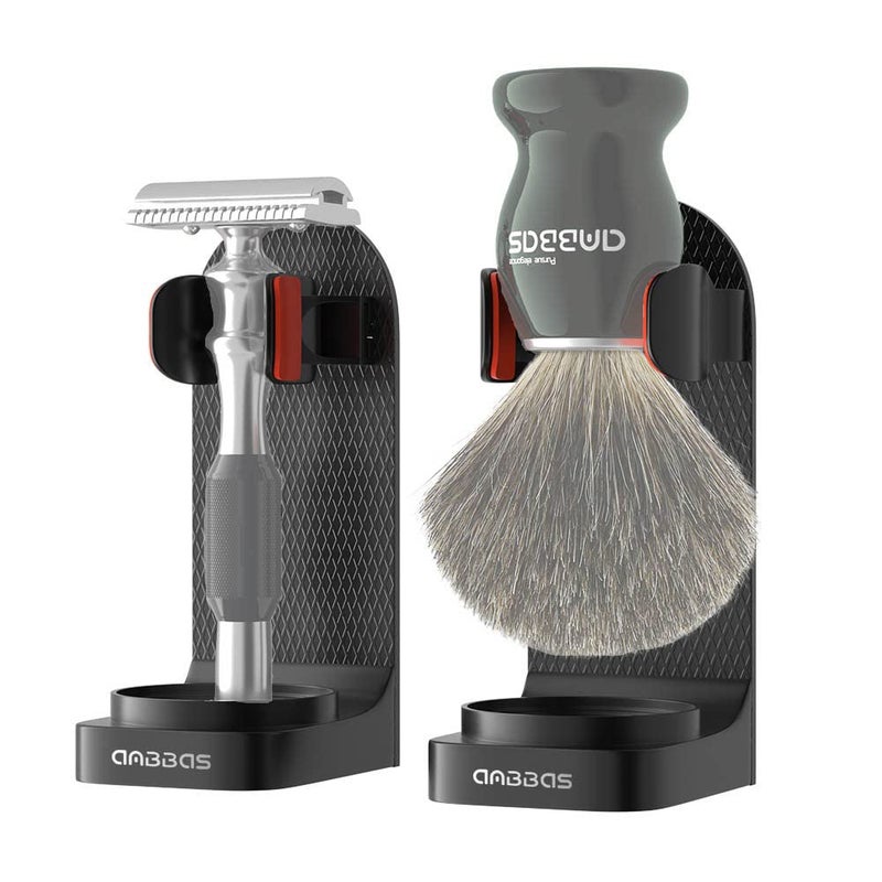 Anbbas Wall Mounted Shaving Holder, ABS DIY Assembly Type Multipurpose Stand for Electric Toothbrush Shaving Brushes and Razors(Pack of 2) - Image 1