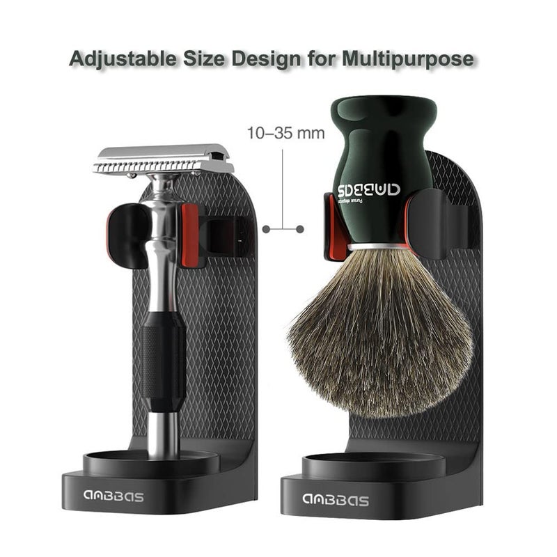 Anbbas Wall Mounted Shaving Holder, ABS DIY Assembly Type Multipurpose Stand for Electric Toothbrush Shaving Brushes and Razors(Pack of 2) - Image 4