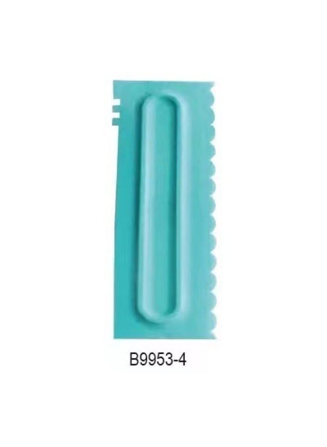 Generic 15款奶油刮板梳 塑料刮板翻糖蛋糕花纹造型工具套装烘焙工具-颜色:B9953—4  - Image 1