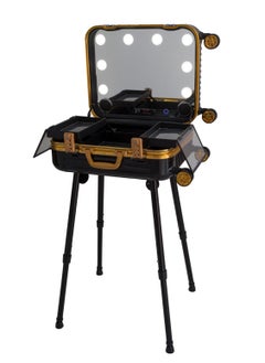MAYLAN Makeup Train Stand Case With Pro Studio Artist Trolley  Black  - Image 1