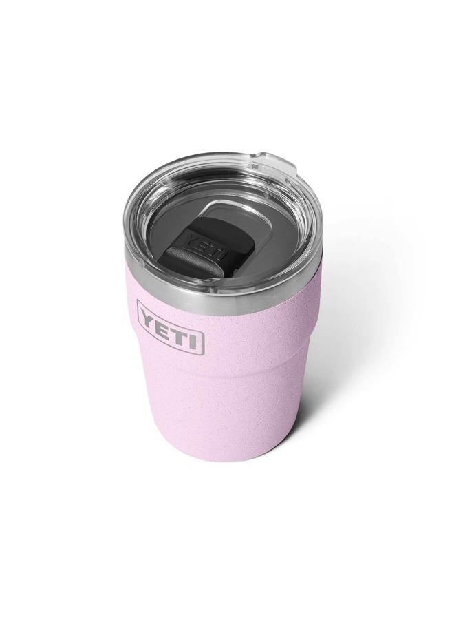 YETI Rambler 16 oz Stackable Tumbler, Vacuum Insulated, Stainless Steel with MagSlider Lid, Cherry Blossom - Image 3