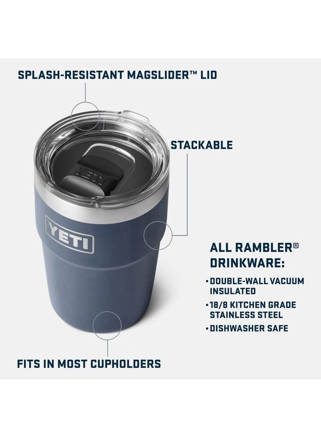 YETI Rambler 16 oz Stackable Tumbler, Vacuum Insulated, Stainless Steel with MagSlider Lid, Cherry Blossom - Image 2