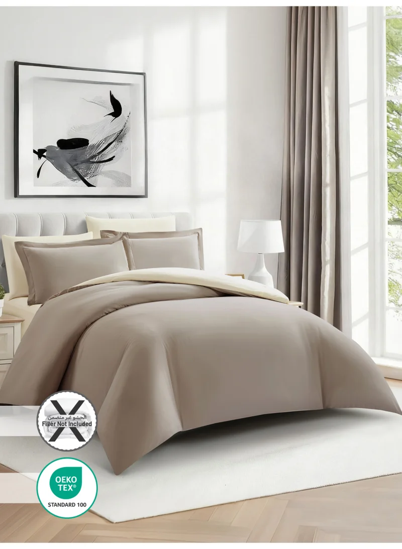 Donetella KING (200x200 cm) Solid Duvet Cover Set, Fits 200 × 200 cm Bed, King Size 6-Piece Set, Brushed Microfiber Without Filler  | Best Price UAE