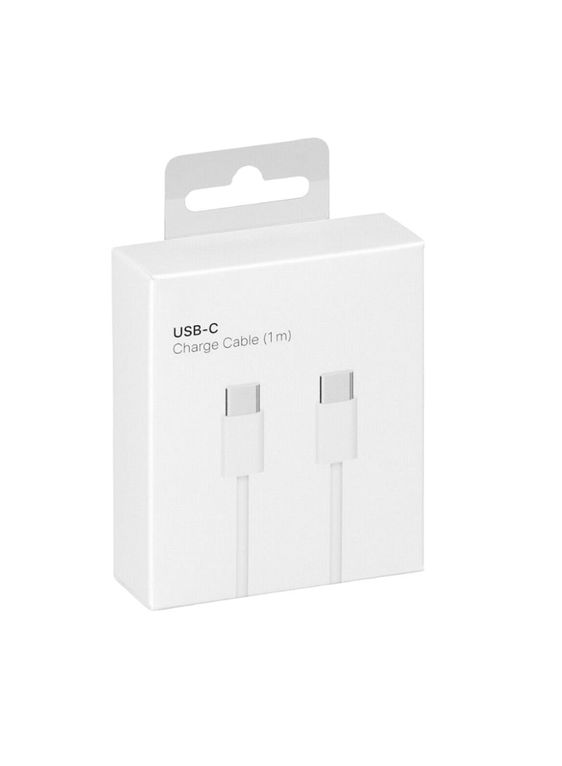 eBarakah USB-C 60W Charge Cable (1 m) White - 15, 16 Pro MAX Charging Cable USB C to C 60W - Nylon Braided PD Fast Charging Data Cable - Image 4