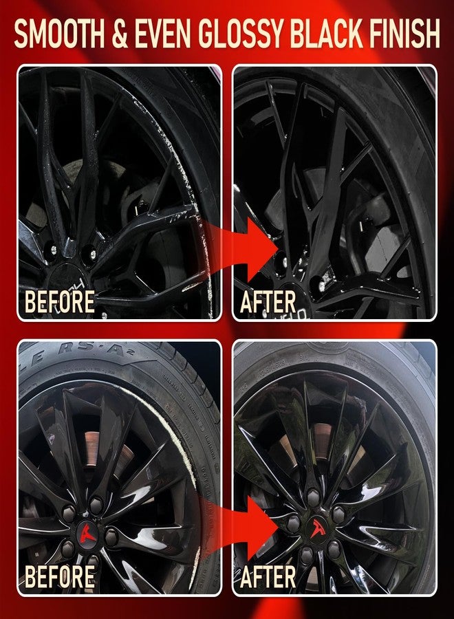 SMAPHY Gloss Black Rim Touch Up Paint Pen for Wheel Scratch Repair, Universal Car Rim Paint for Wheel Repair - Image 4