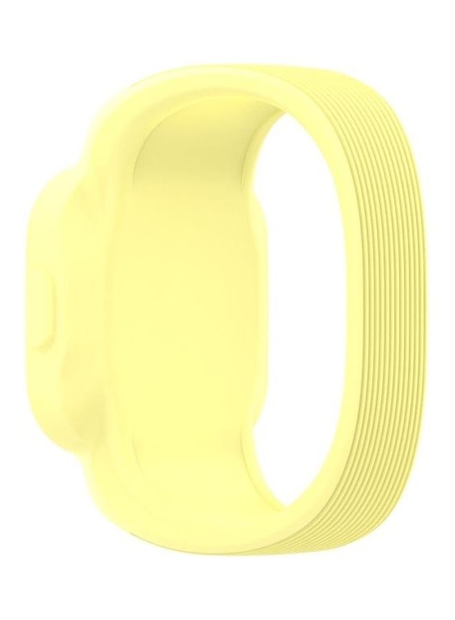 NIBEMINENT No Buckle Silicone Pure Color Replacement Watchband For Garmin Vivofit JR3 Yellow - Image 2