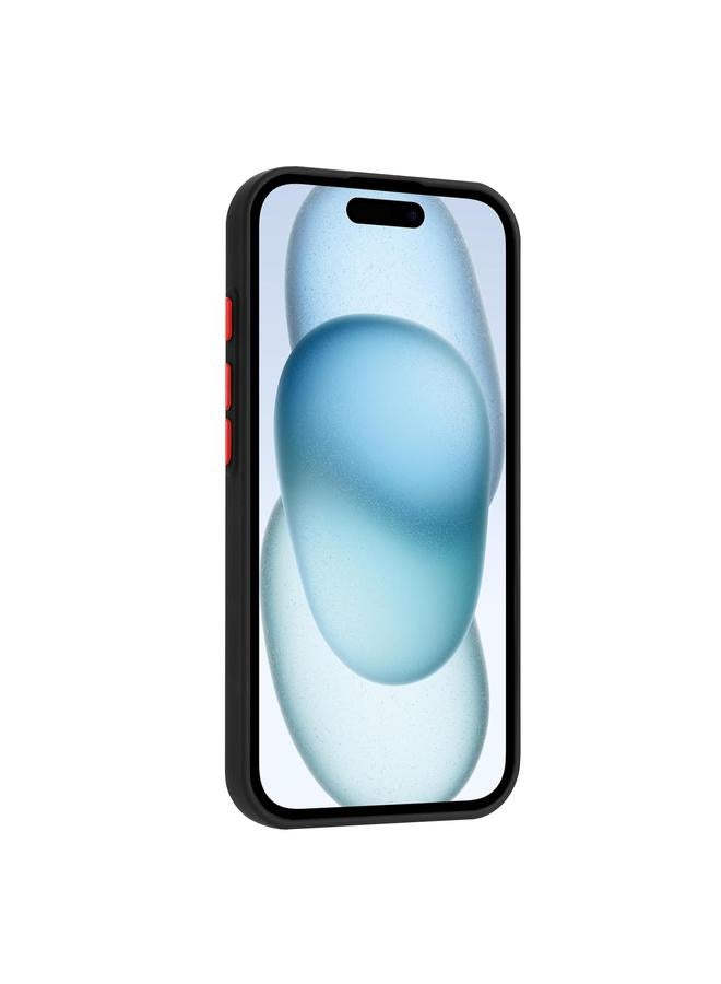 S-TOP Case For iPhone 16 Pro Max Skin Feel Card Contrast Color Button TPU Phone Case - Image 3