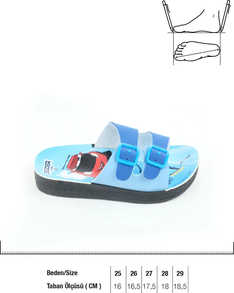 Gezer Summer Boy's Two Buckle Adjustable Slippers