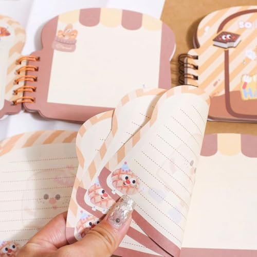 FunBlast Mini Diary for Kids –Bread Theme Spiral Notebook Diary with Bookmarks, Cute Kawaii Stationery, A7 Size Journal Diary, Ruled Notebooks for Boys & Girls – 60+ Sheets (RandomPrint) - Image 5