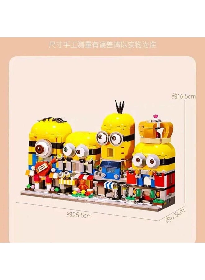 New street scene Minion figurine building block, intelligent puzzle toy for children, suitable for boys and girls, perfect birthday, Christmas, or holiday gift. - Image 2