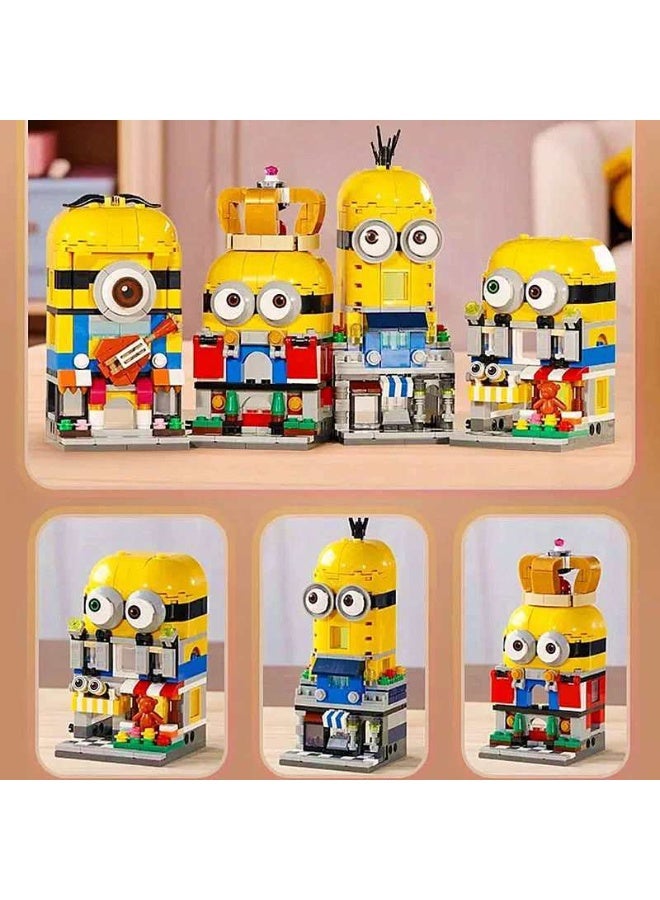 New street scene Minion figurine building block, intelligent puzzle toy for children, suitable for boys and girls, perfect birthday, Christmas, or holiday gift. - Image 3