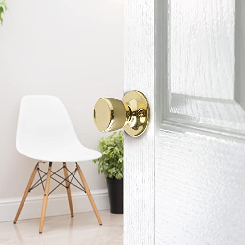 Design House 728287 Terrace Dummy Door Knob Polished Brass - Image 4