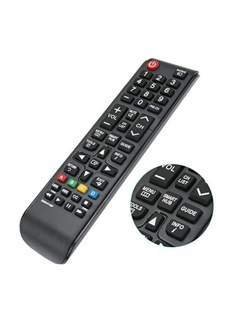 جهاز تحكم عن بعد شامل متوافق مع تلفزيون سامسونج، تلفزيون ذكي بديل ثلاثي الأبعاد بلازما بشاشة LCD LED وجهاز تحكم عن بعد طراز BN59-01199F أسود - Image 2