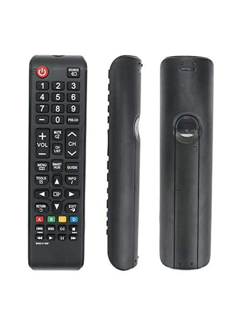 جهاز تحكم عن بعد شامل متوافق مع تلفزيون سامسونج، تلفزيون ذكي بديل ثلاثي الأبعاد بلازما بشاشة LCD LED وجهاز تحكم عن بعد طراز BN59-01199F أسود - Image 3