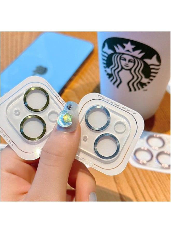 Built-in Integrated Cd Pattern Apple 15PROMAX Mobile Phone Lens Film Metal Ring Film-Color:Blue-Size:15/15plus - Image 2