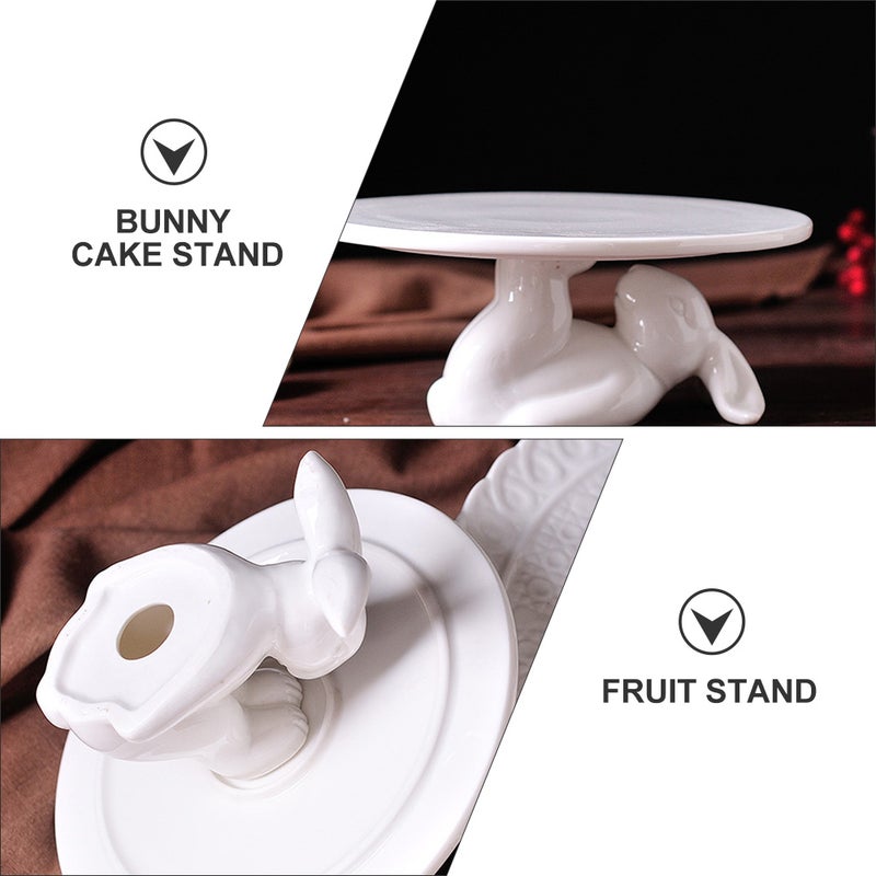 1pc Bunny Shape Cake Stand Fruit Serving Stand Dessert Cookie Storage Rack - Image 2