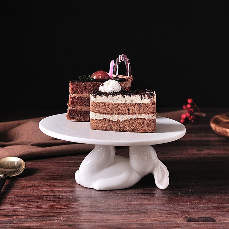 1pc Bunny Shape Cake Stand Fruit Serving Stand Dessert Cookie Storage Rack - Image 1